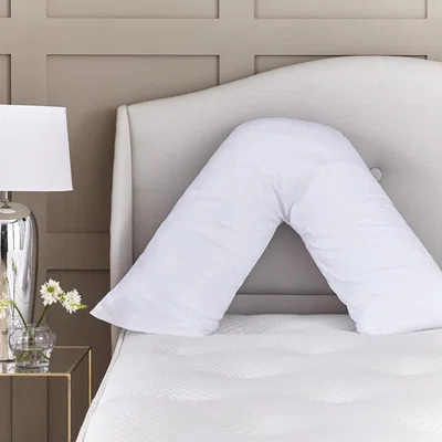 The Range Soft V Shaped Non-Allergenic Maternity Back Support Pillow - White