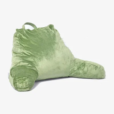 The Range Memory Foam Reading Pillow With Velvet Cover - Green