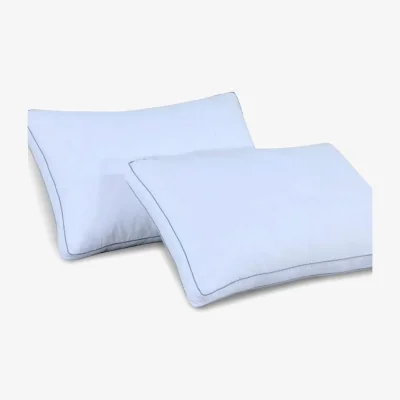 The Range Luxury Ultra Soft Hotel Quality Fine Hollowfibre Box Pillows - Charcoal Piping