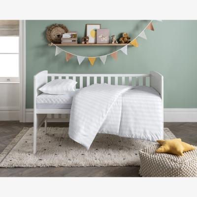 The Range MotherPlus Satin Stripe Microfibre Cot Bed Pillow - White