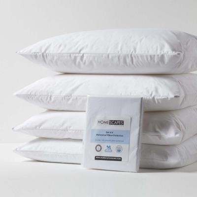 The Range Polypropylene Waterproof Pillow Protectors Pack of 4 - White / Single
