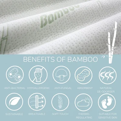 The Range V Shape OrthopaedicMaternity  Memory Foam Bamboo Pillow - 1 pack - White