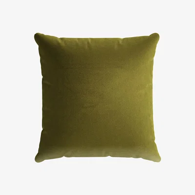 Sofa.com 55x55cm Scatter Cushion in Olive Cotton Matt Velvet - sofa.com