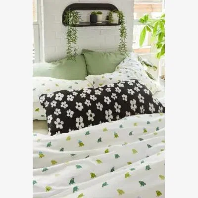 Urban Outfitters Floral Shearling Body Pillow - Black ALL at Urban Outfitters