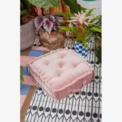 Urban Outfitters Pink Velvet Floor Pillow - Pink ALL at Urban Outfitters