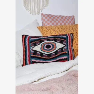 Urban Outfitters Crochet Eye Throw Pillow - Assorted ALL at Urban Outfitters