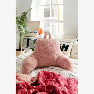 Urban Outfitters Pink Shearling Boo Pillow - Pink ALL at Urban Outfitters