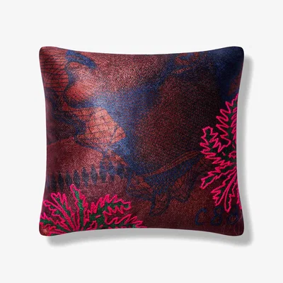 Wolf & Badger Tropical Palms Embroidered Pillow Large Bless My Funk Home