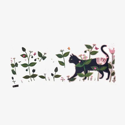 Wolf & Badger Partners In Mischief Lumbar Pillow Girl W/ Knife