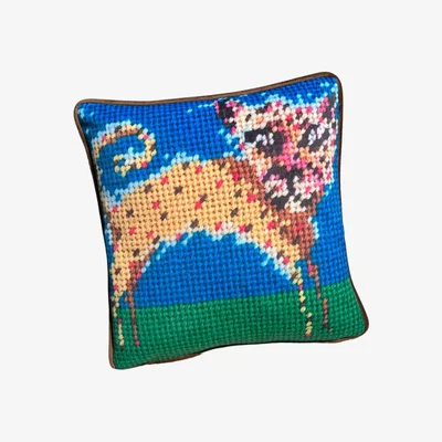 Wolf & Badger Velvet "Harold Cheetah" Feather Down Pillow Mommani Threads