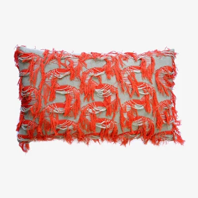 Wolf & Badger Brown The Venus From The Water Pillow - Big - Grey Sand & Coral Red Ccy Currency