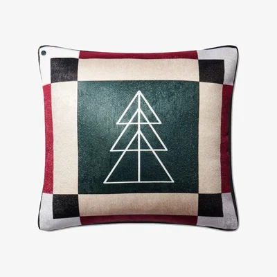 Wolf & Badger Holiday Pine Christmas Pillow Large Large Bless My Funk Home