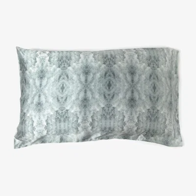 Wolf & Badger Grey / White Deep Grey Silk Pillow Case Gelso Milano