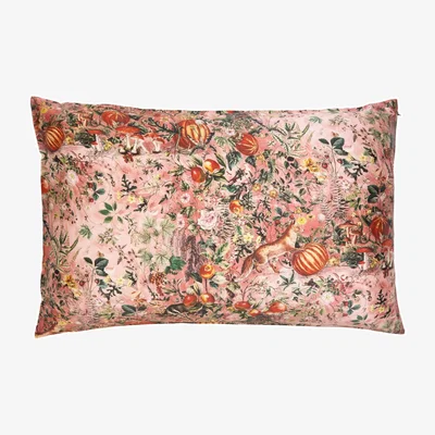Wolf & Badger Pink / Purple Fable Aurora Silk Pillowcase Pink Lady Fable England