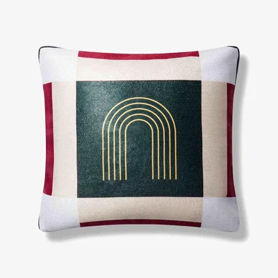 Wolf & Badger Arcs Of Joy Christmas Pillow Medium Bless My Funk Home