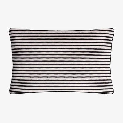 Wolf & Badger Black Mini Pillow Sketch Horizontal Lo Decor