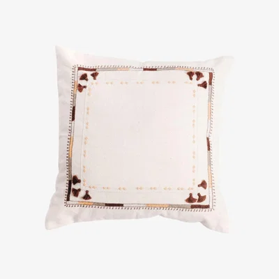 Wolf & Badger Neutrals Lambadi Throw Pillow One Size Acacia Creations