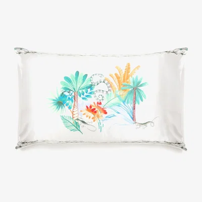 Wolf & Badger 100% Silk Pillow Case "Tropical" Print Gelso Milano