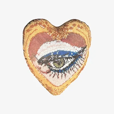 Wolf & Badger Velvet Heartfelt Glimpse Handmade Heart-Shaped Pillow Mommani Threads