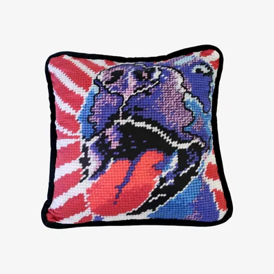 Wolf & Badger Organic Cotton Sateen "Rex Dog" Feather Down Pillow Mommani Threads