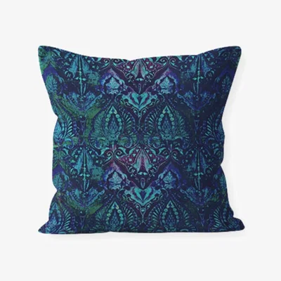 Wolf & Badger Luxury Paisley Print Blue Pillow Neela Blue Smithhönig