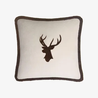 Wolf & Badger Neutrals Happy Pillow Elk Beige & Brown Lo Decor