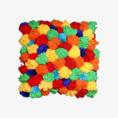 Wolf & Badger Infrared Pom Pom Pillow One Size Moodlabbylorraine