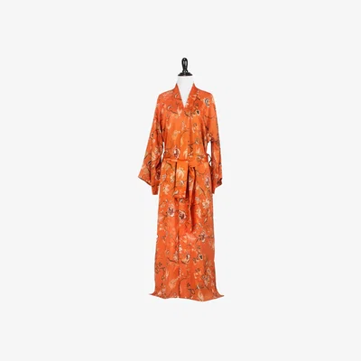 Wolf & Badger Women's Yellow / Orange Orange Blossom Robe | One Size | Nur Pillow Design
