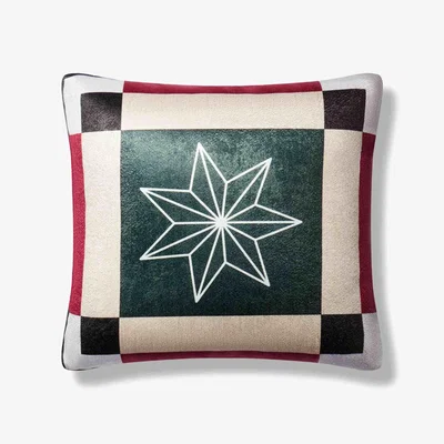 Wolf & Badger Star Of Bethlehem Christmas Pillow Large Bless My Funk Home