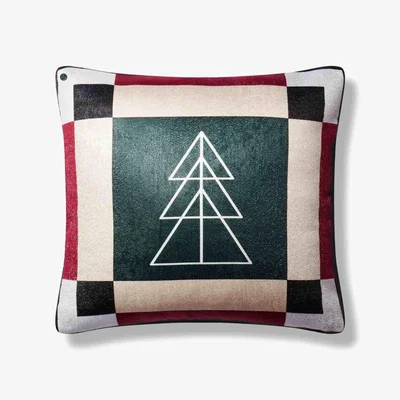 Wolf & Badger Holiday Pine Christmas Pillow Medium Bless My Funk Home