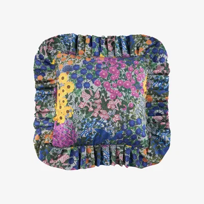 Wolf & Badger Ruffled Pillow Cover In Pré Fleuri Sophie Williamson Design