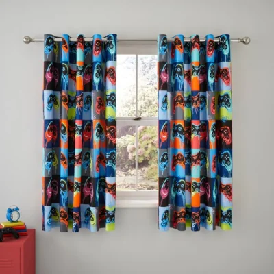 Dunelm Game Mode Blackout Eyelet Curtains