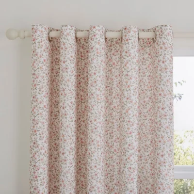 Dunelm Ditsy Blooms Blackout Eyelet Curtains