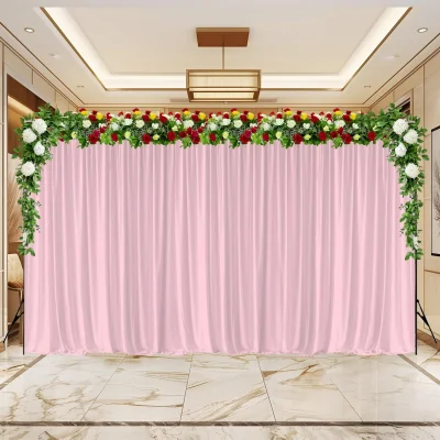 The Range Wrinkle-Free Spandex Backdrop Curtain - Baby Pink- 3x6M / 600cm / 45cm