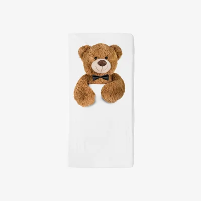 Cuckooland Snurk Teddy Bear Fitted Cot Sheet - 140 x 70cm
