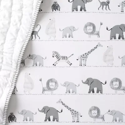John Lewis Pottery Barn Kids Organic Lawson Fitted Cotbed Sheet, 70 x 132cm, Multi
