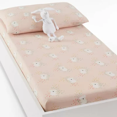 La Redoute Louisa Koala Cotton Fitted Cot Sheet