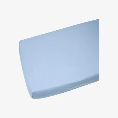 The Range Cot Bed Cotton Fitted Sheet Pack of 2 - Blue