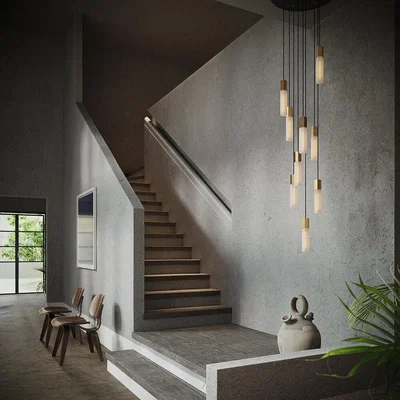 Amara Tala - Basalt Nine Pendant - Brass