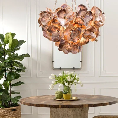 Amara Made Goods - Venus Chandelier - Natural Oyster Shells