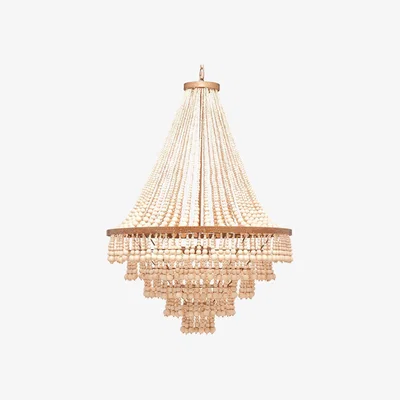 Amara Made Goods - Pia Chandelier - Natural/Gold - Large