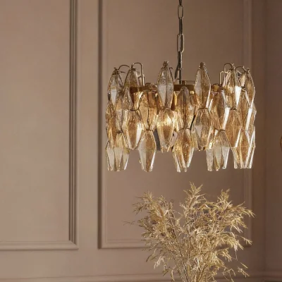 Atkin & Thyme Oriana Lustre Glass Chandelier 