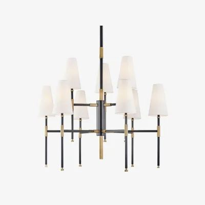 Andrew Martin Bowery Large Chandelier, Light, Large, Aged Old Bronze - Andrew Martin