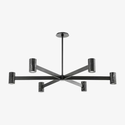 Andrew Martin Predock Chandelier, Black/Brass - Andrew Martin
