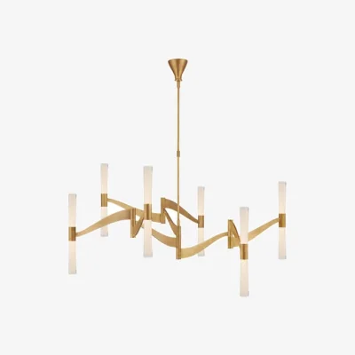 Andrew Martin Brenta Grande Chandelier Brass, Hand-Rubbed Antique Brass - Andrew Martin