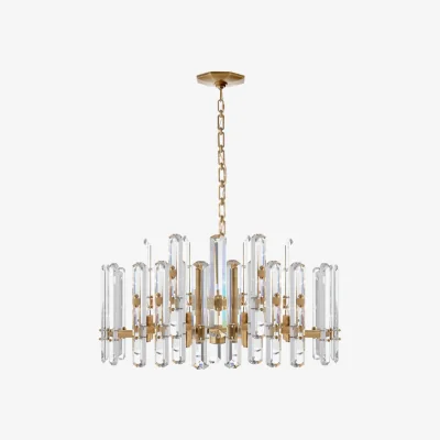 Andrew Martin Bonnington Chandelier Brass, Large, Hand-Rubbed Antique Brass - Andrew Martin