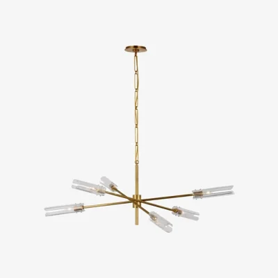 Andrew Martin Casoria Radial Chandelier Brass, Light, Hand-Rubbed Antique Brass - Andrew Martin