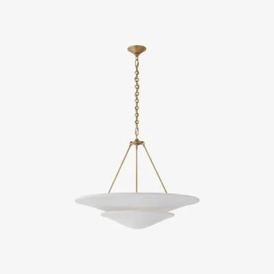 Andrew Martin Mollino Chandelier Brass, Gold/White - Andrew Martin