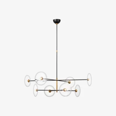 Andrew Martin Calvino Radial Chandelier, Light, Brass/Iron - Andrew Martin