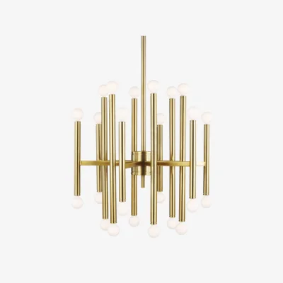 Andrew Martin Beckman Chandelier Brass, Burnished Brass - Andrew Martin